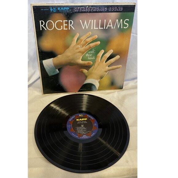 Roger Williams With These Hands (Vinyl, 1959) Kapp Records KS-3030 Good LP - Picture 2 of 12